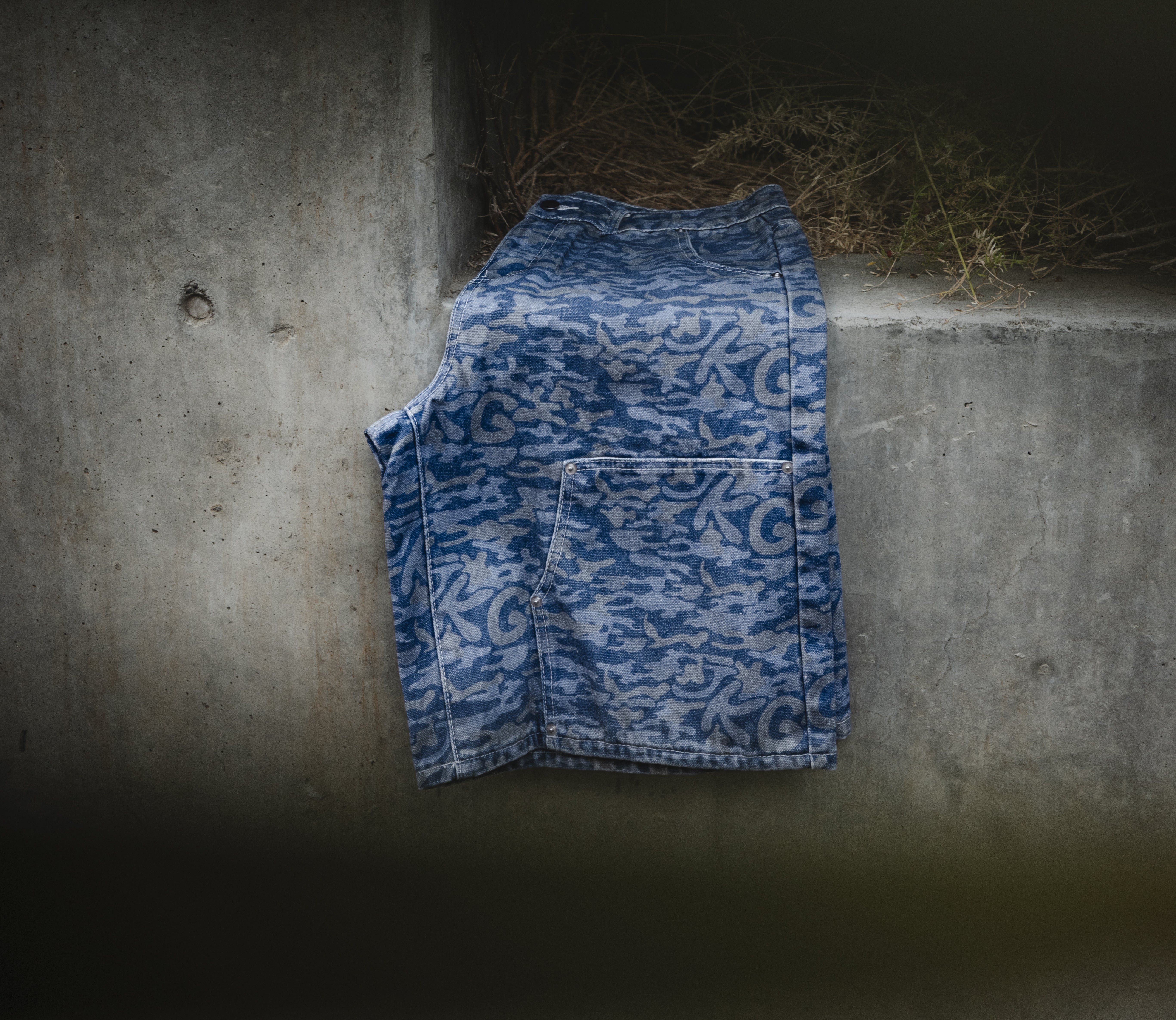 Blue camo shorts