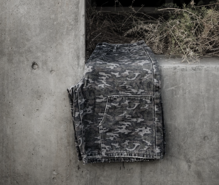 Green camo shorts